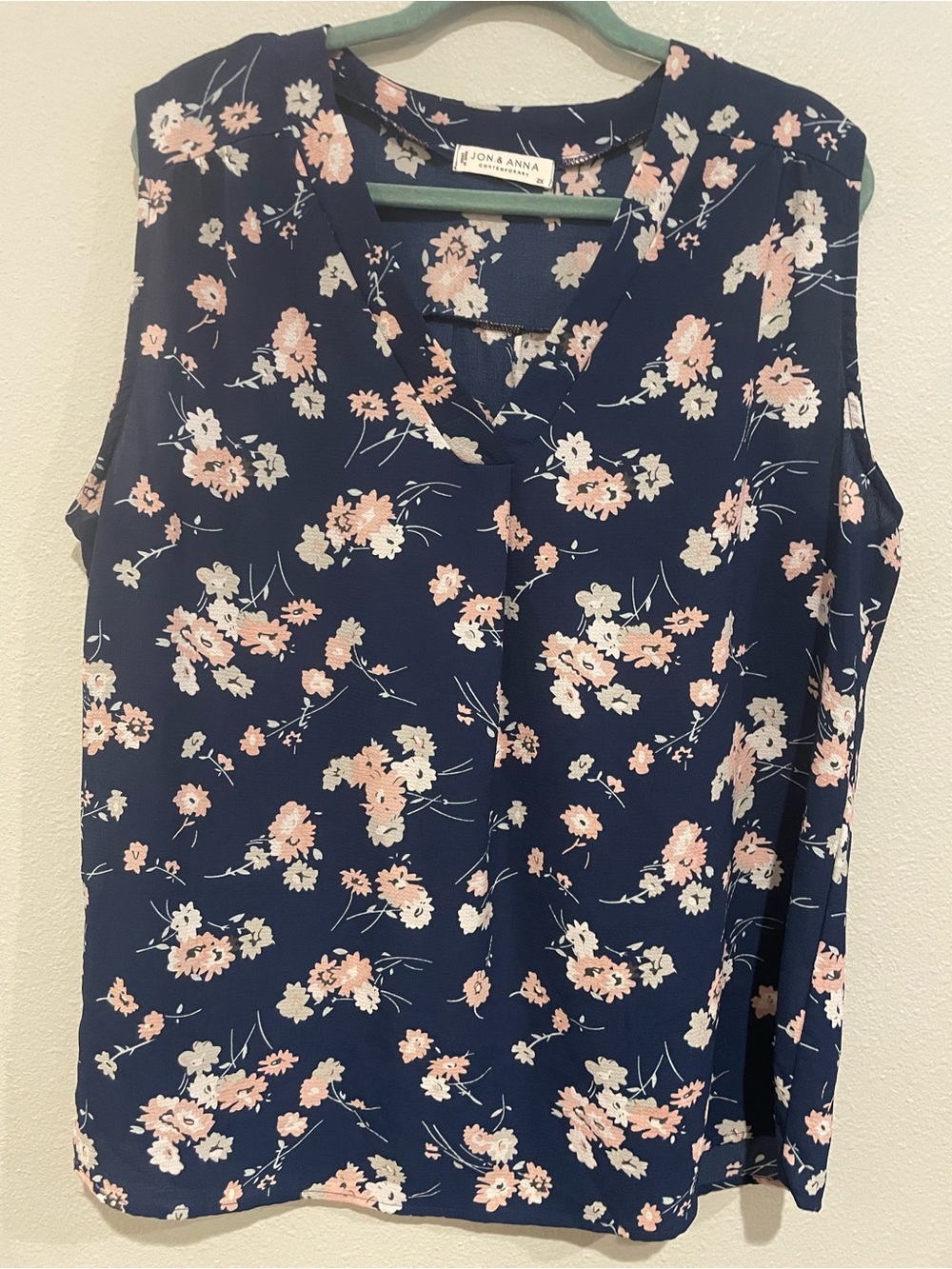 Jon & Anna Navy Floral V-Neck Sleeveless Camisole